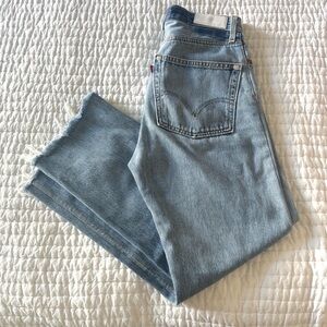 Re/Done Light Blue Straight Leg Jeans